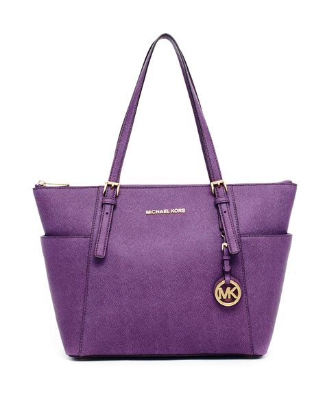 michael kors jet set bag purple|bandolera jet set michael kors.